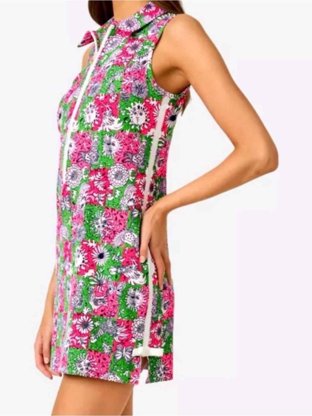 NWT Lilly Pulitzer 16 UPF 50 Luxletic Kathy Bow Dress Cherry Blossom ✨Retail💲198